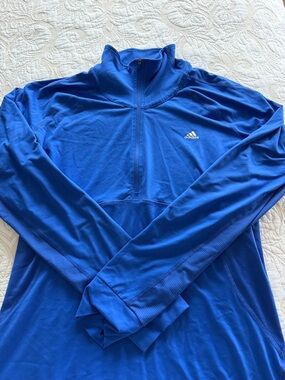 adidas Blue Half-Zip Performance Top